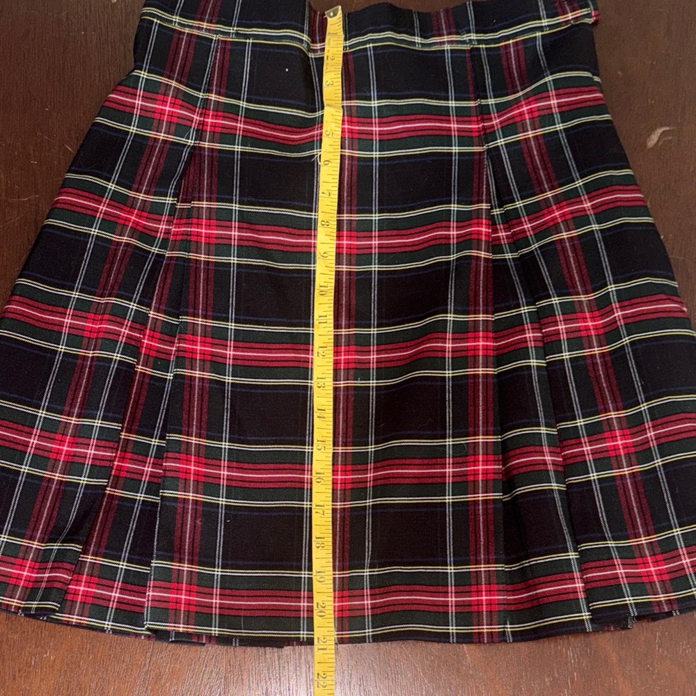 Girls Red Plaid School Uniform Skirt Sz 18x